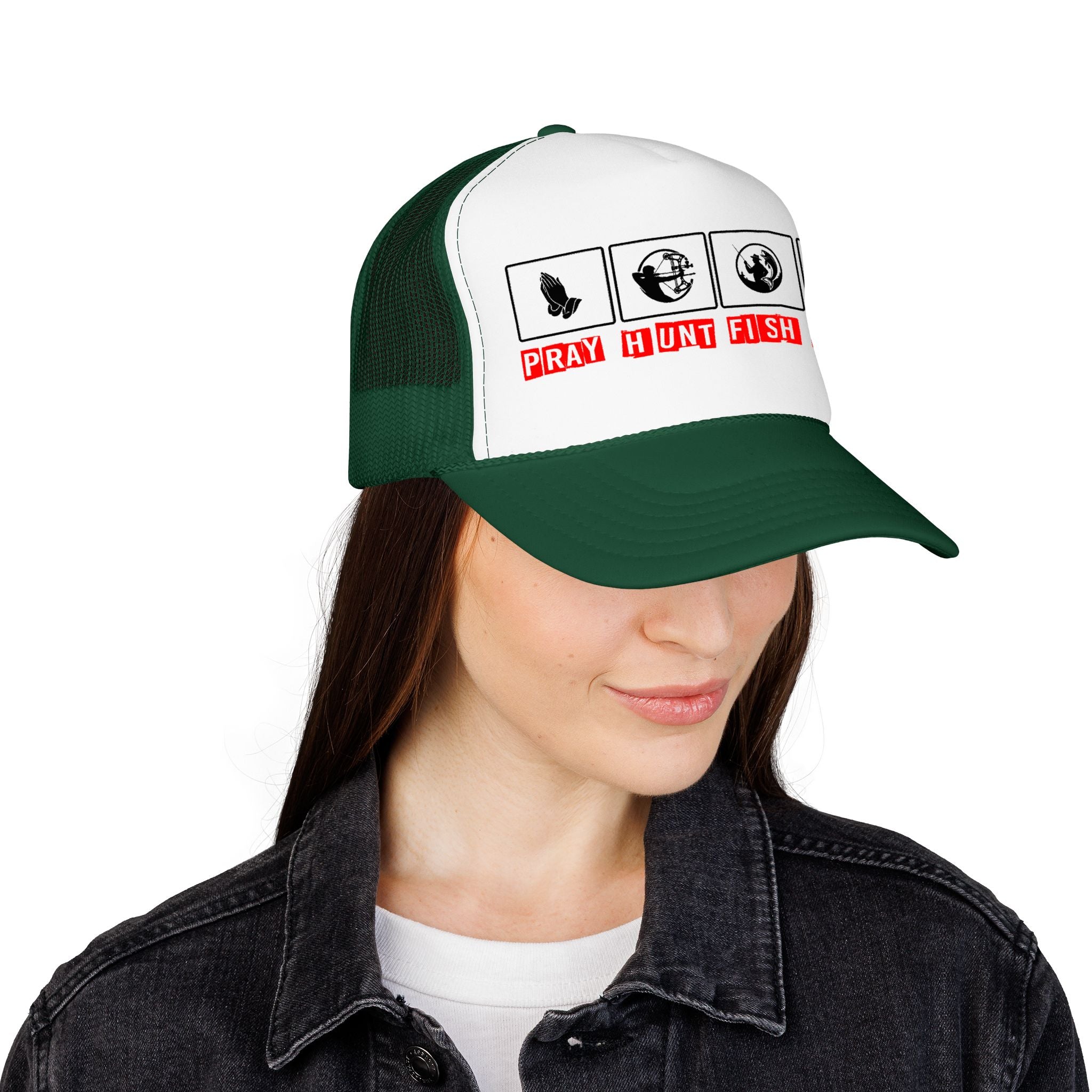 Pray Hunt Fish Grow Trucker Hat