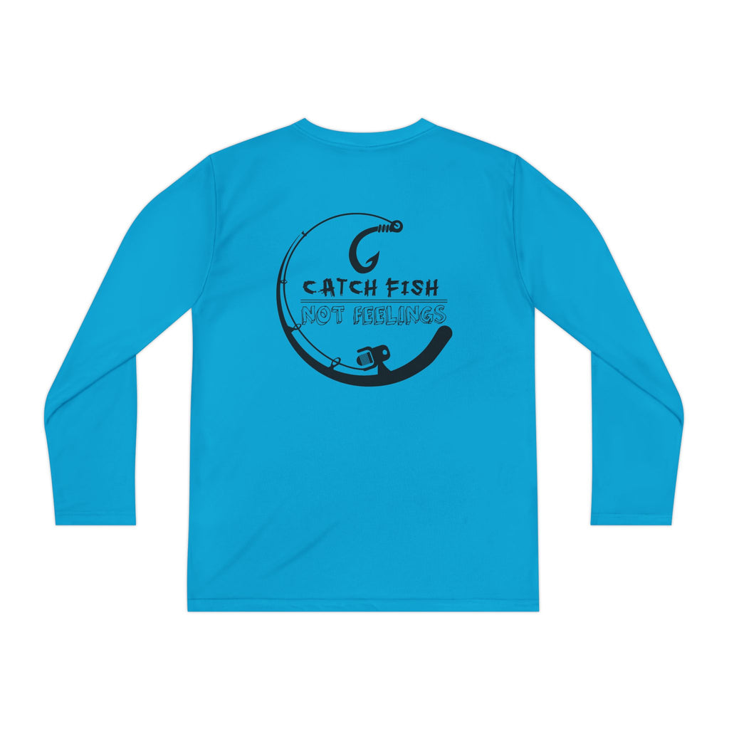 Youth Long Sleeve Tee — "Land & Sea Gatherer" Fishing Shirt (Catch Fish, Not Problems)