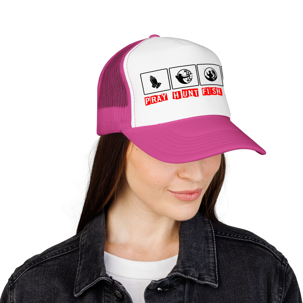 Pray Hunt Fish Grow Trucker Hat