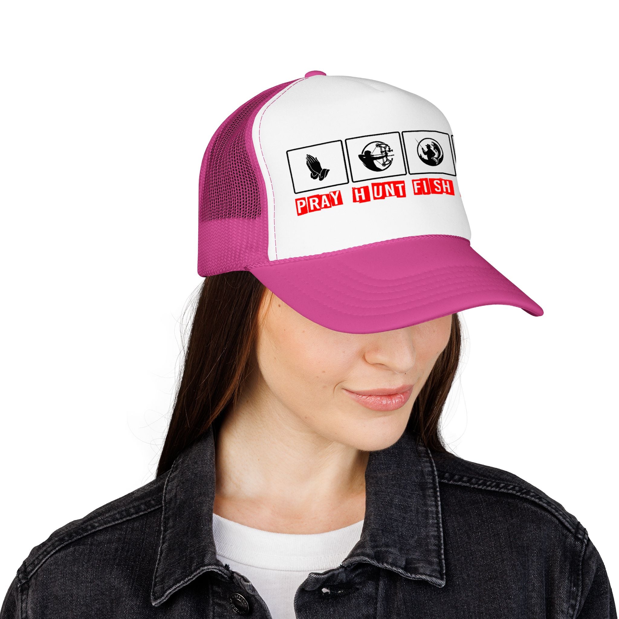 Pray Hunt Fish Grow Trucker Hat