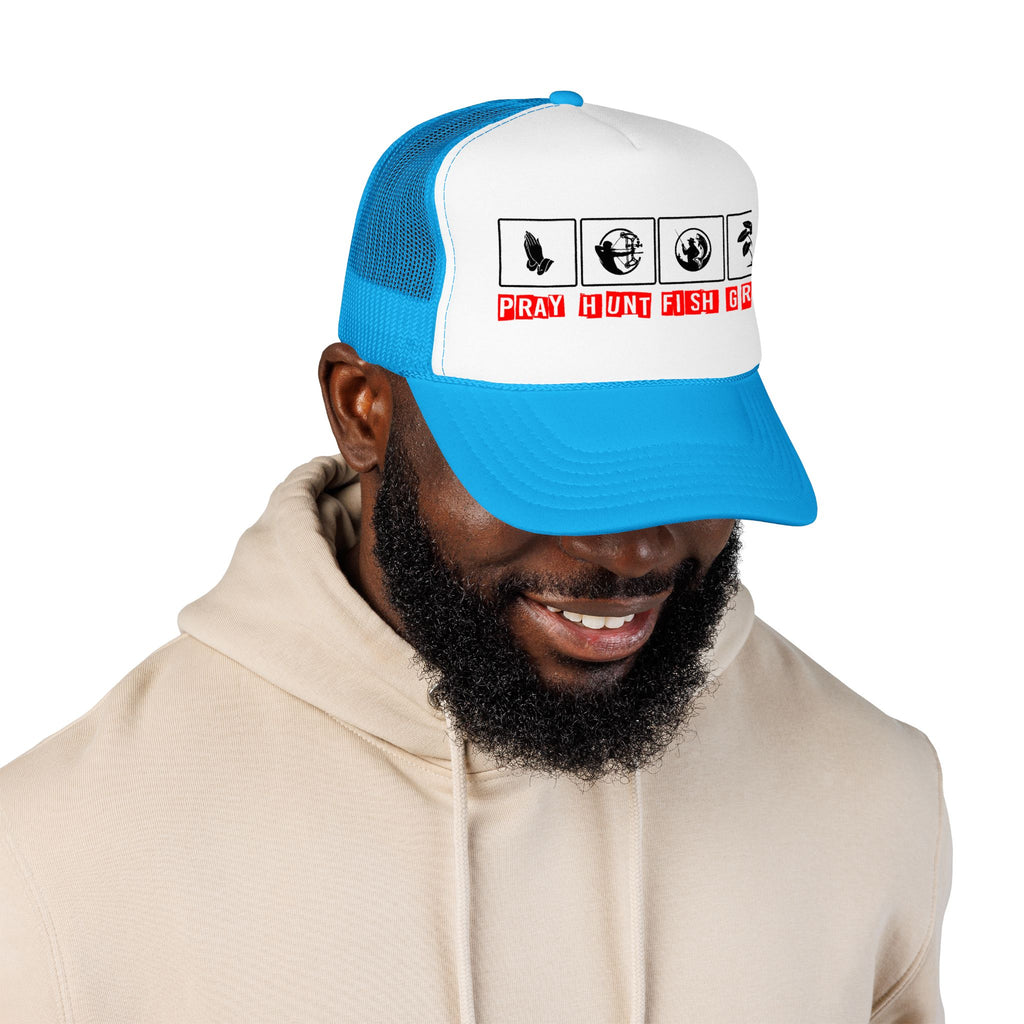Pray Hunt Fish Grow Trucker Hat