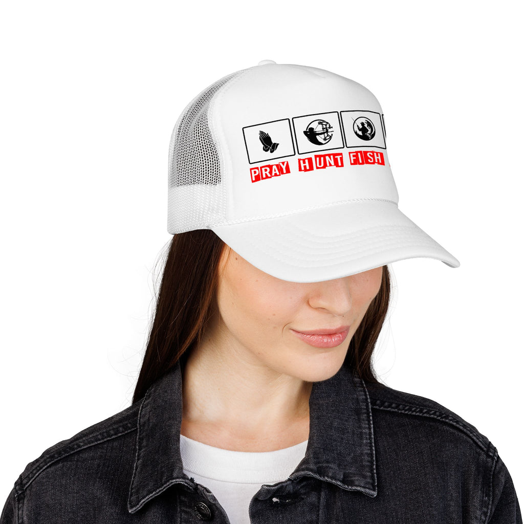 Pray Hunt Fish Grow Trucker Hat