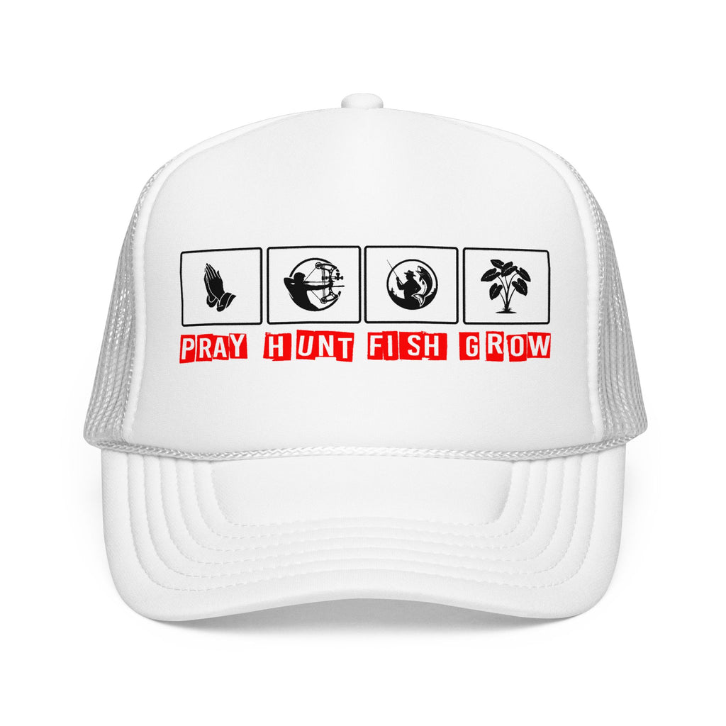 Pray Hunt Fish Grow Trucker Hat