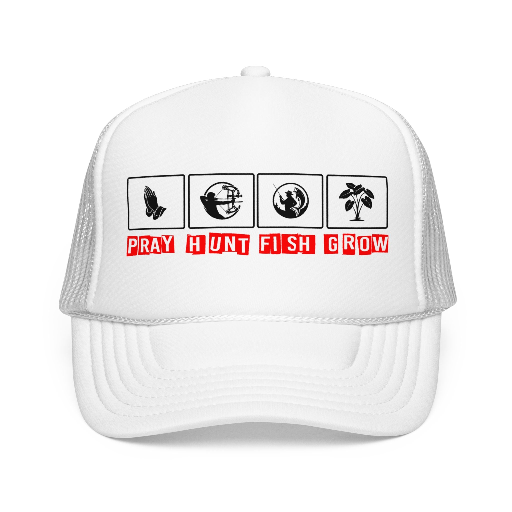 Pray Hunt Fish Grow Trucker Hat