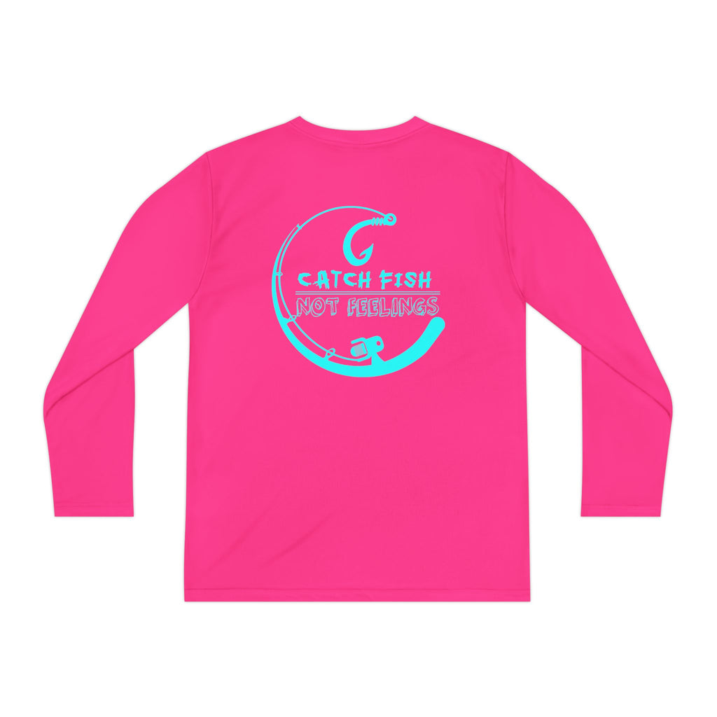 Youth Long Sleeve Tee — "Land & Sea Gatherer" Fishing Shirt (Catch Fish, Not Problems)