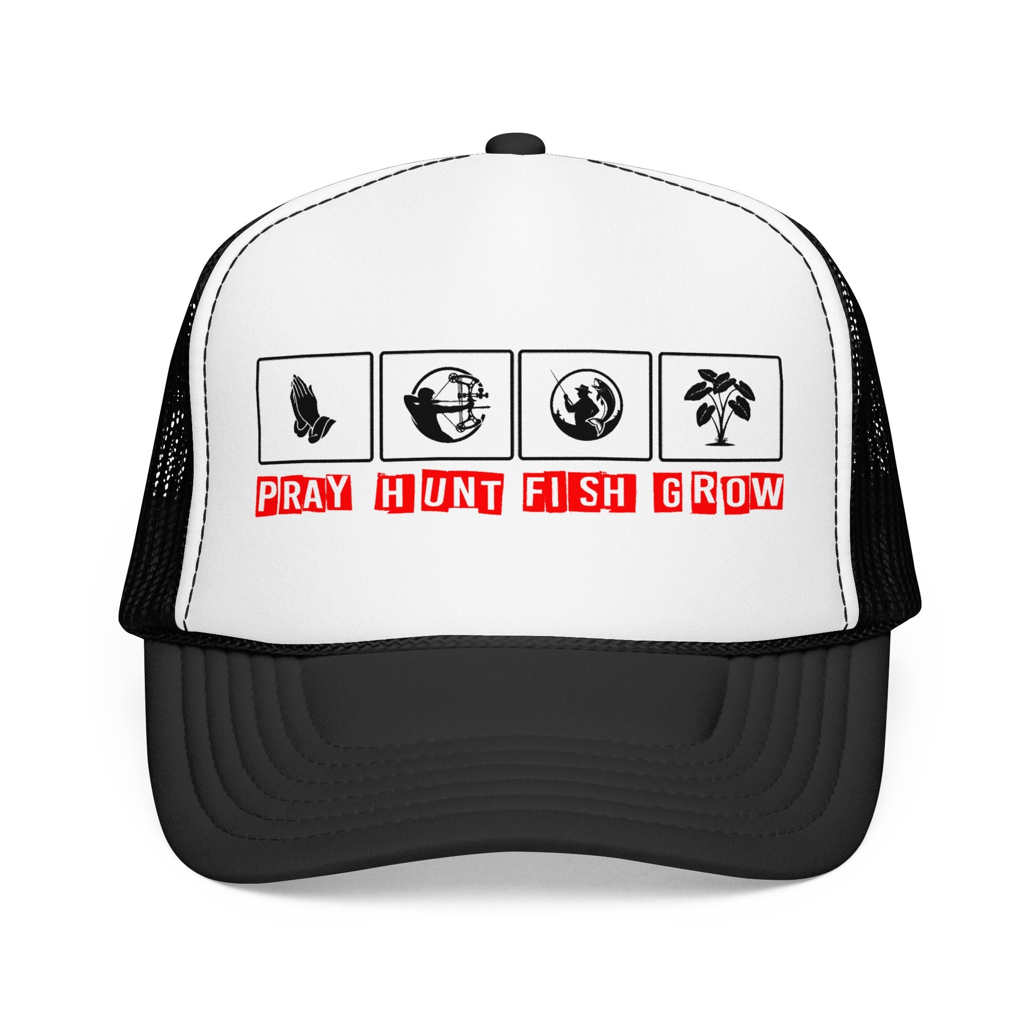 Pray Hunt Fish Grow Trucker Hat