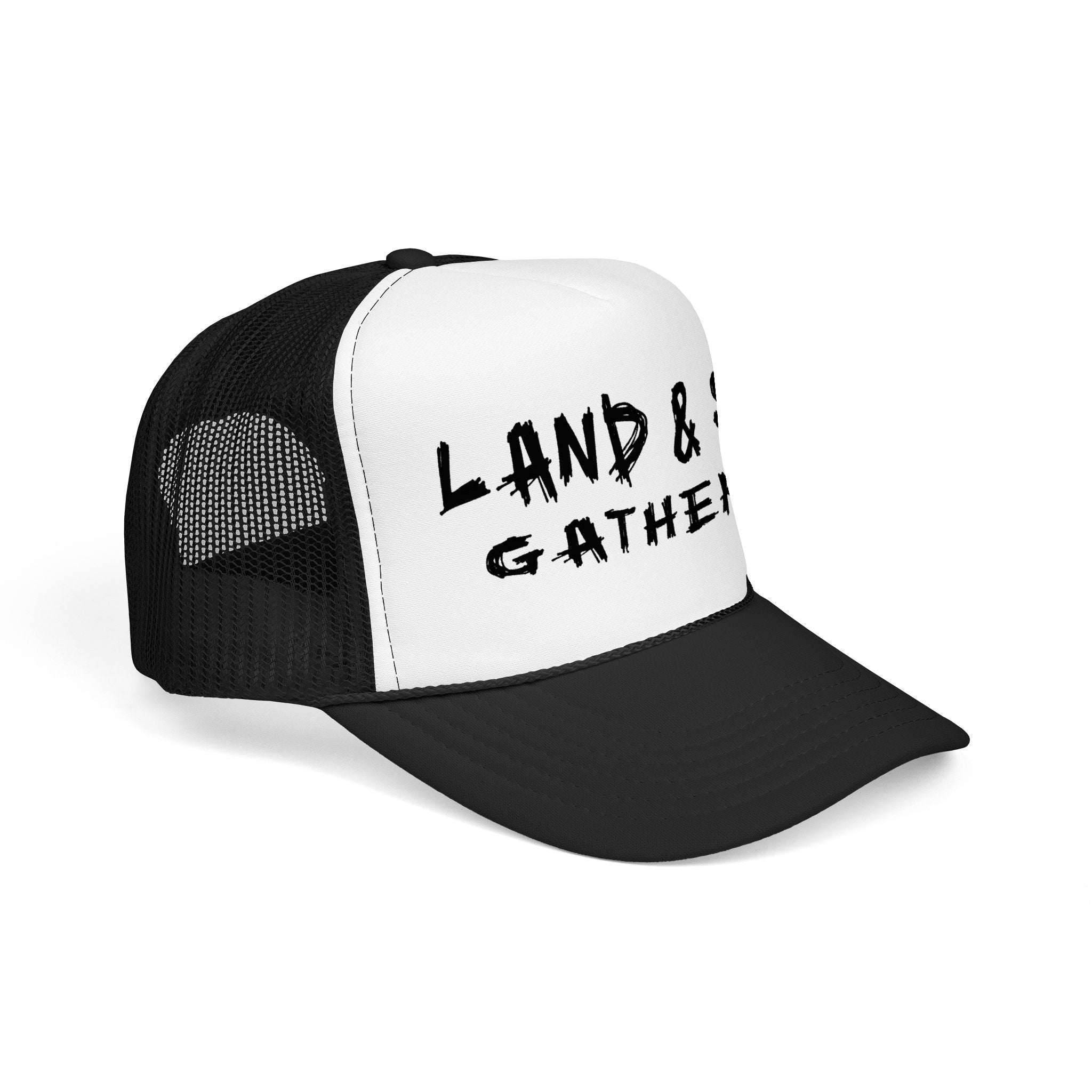 Land & Sea Gatherern Foam Trucker Hat – Outdoor Fishing & Foraging Foam Cap