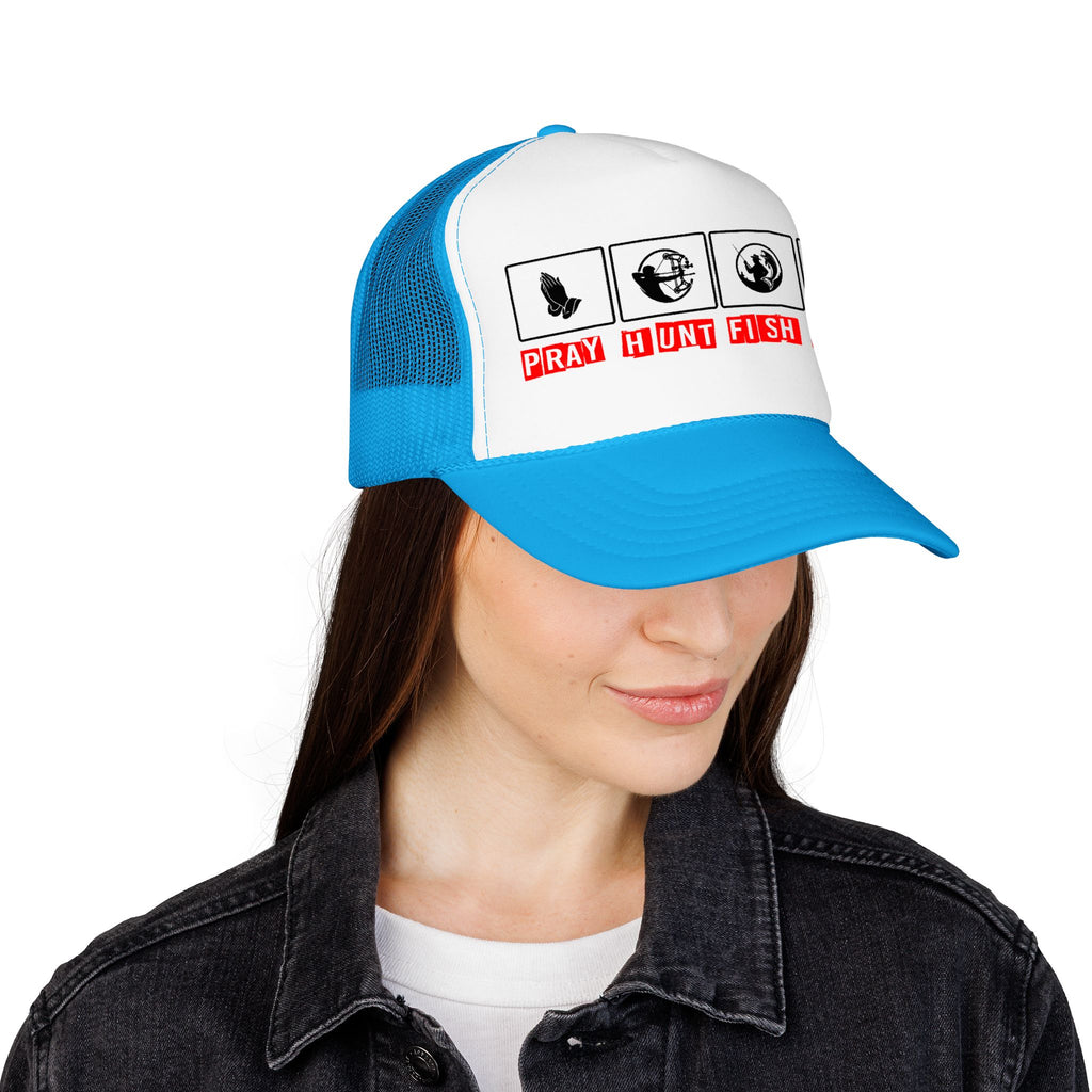 Pray Hunt Fish Grow Trucker Hat