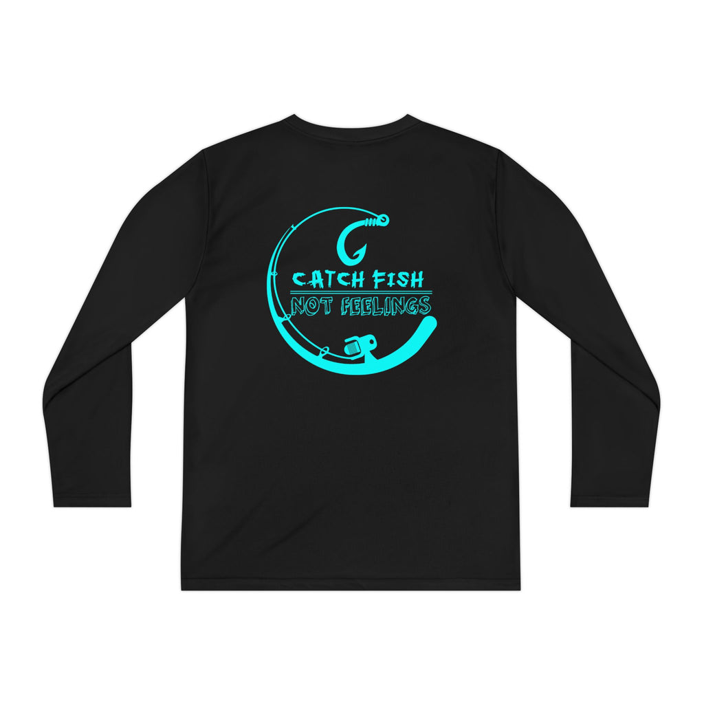 Youth Long Sleeve Tee — "Land & Sea Gatherer" Fishing Shirt (Catch Fish, Not Problems)