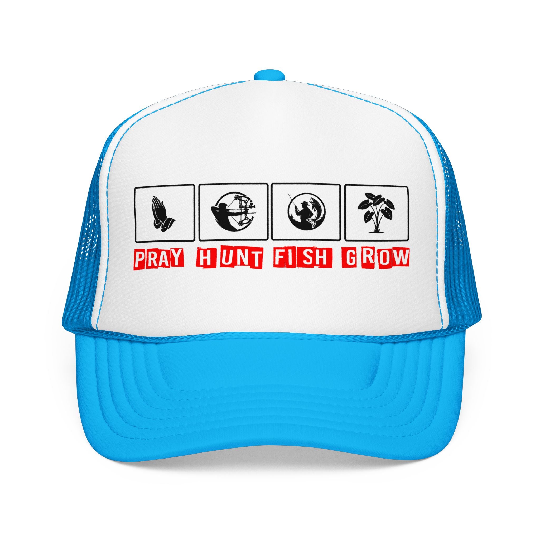 Pray Hunt Fish Grow Trucker Hat